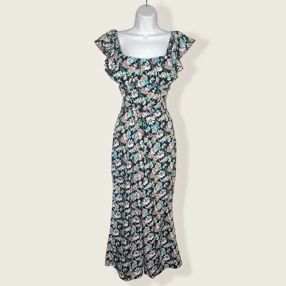 Sam Edelman | NWOT Ruffled Flutter Sleeve Floral Garden Jumpsuit | 2 - Picture 3 of 15